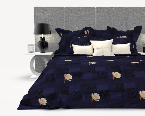 COCO KING 100% COTTON 160 TC KINGSIZE BEDSHEET WITH 2 PILLOW COVERS-9B